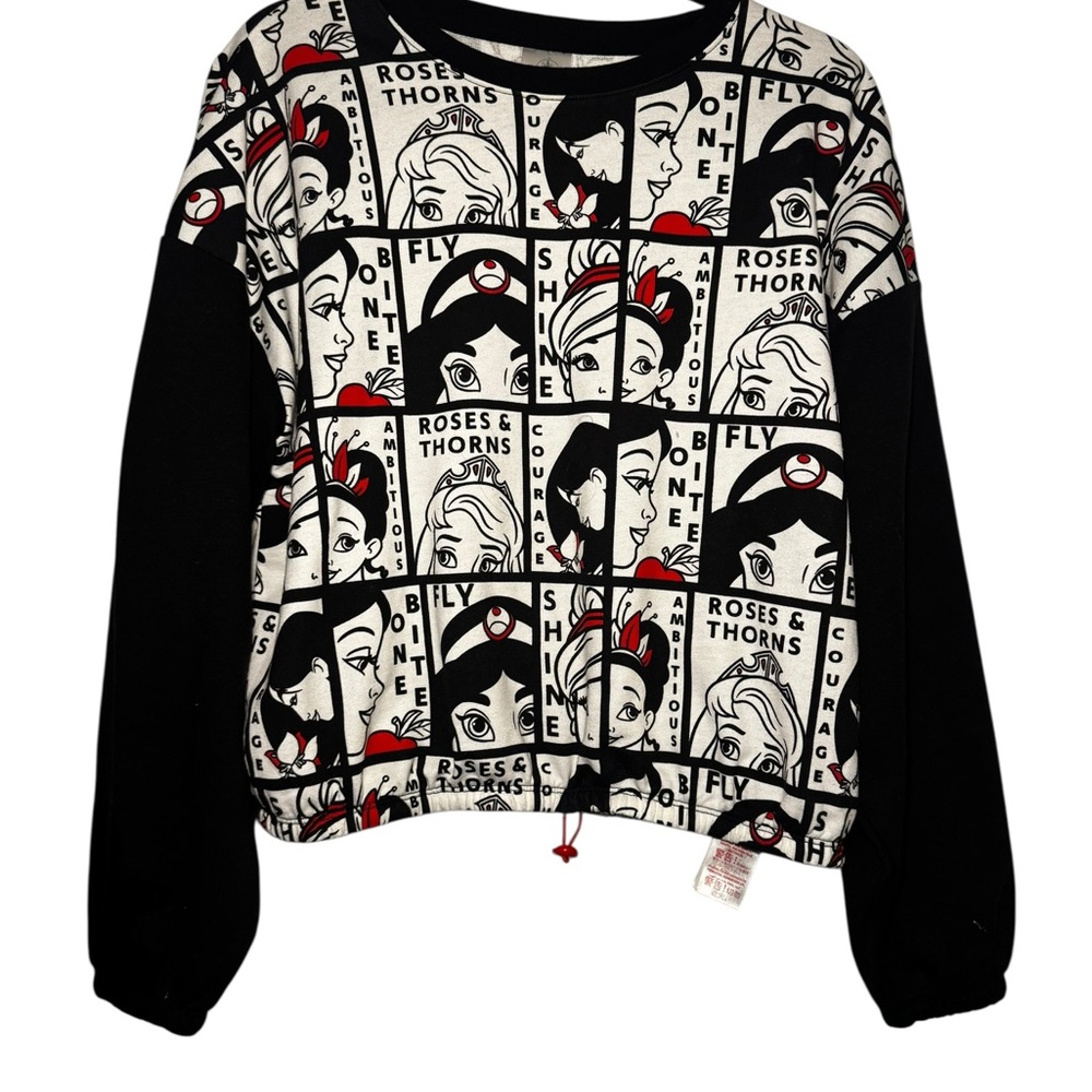 Disney Black and White Comic Print Sweatshirt